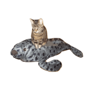 Mandje pluche -zeehond