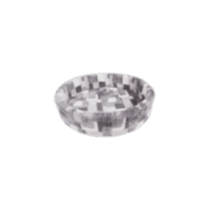 .Mandje pluche patchwork grijs, maatje S