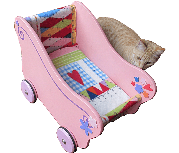 Houten vintage wandelwagentje