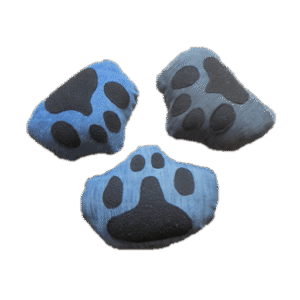 Hondenspeeltjes spijkerstof pootafdruk