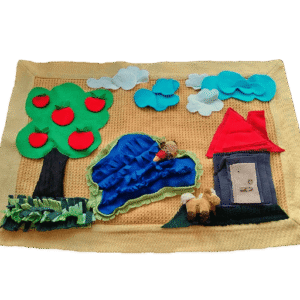 ..Schilderij-snuffelkleed huisje/boompje/beestje