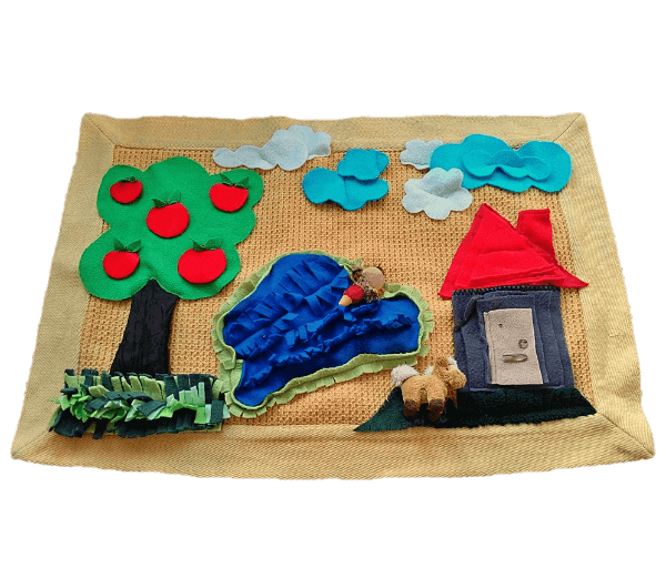 ..Schilderij-snuffelkleed huisje/boompje/beestje