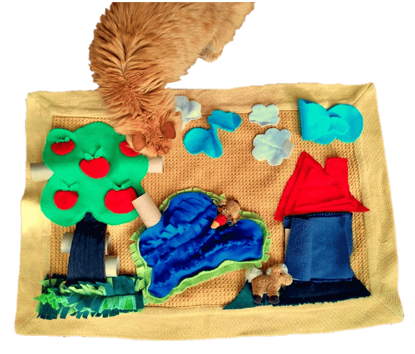 ..Schilderij-snuffelkleed huisje/boompje/beestje - Afbeelding 3