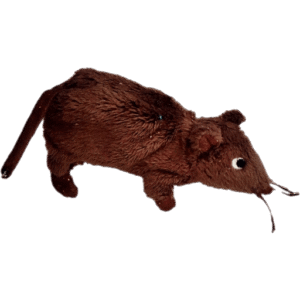 Pluche miniratje bruin