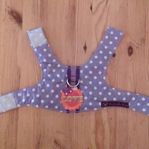 Tuigje S lila/witte stip + love-applicatie