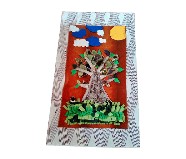 ..Schilderij-snuffelkleed berkenboom B - Afbeelding 2