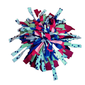 Snuffelmat gekleurd + zwarte stippen op witte repen M