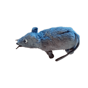 Pluche miniratje grijs