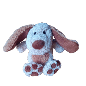 Hondje zittend bruintinten