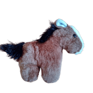 Paardje bruin/zwart/wit