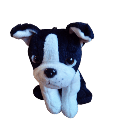 Hondje zwart-wit Franse bulldog Nicky Toy
