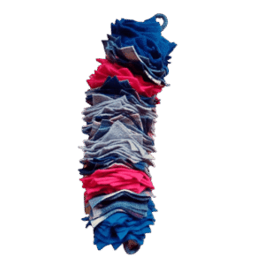 Harmonica-snaffel geruit met blauw, rood en beige