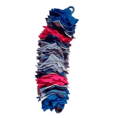 Harmonica-snaffel geruit met blauw, rood en beige