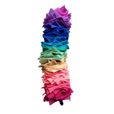 Harmonica-snaffel regenboog met roze L