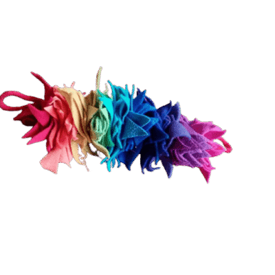 Harmonica-snaffel driehoekjes regenboog S