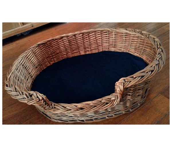 Mand riet 75 cm met kussen (pootafdrukjes) - Afbeelding 4