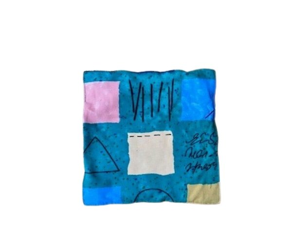 .Kleedje/kussenhoes gehaakt gekleurd met zwarte accenten - Afbeelding 3