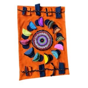 .Kleed bloem oranje met cirkels