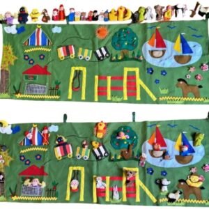 Wandkleed uitgebreid met 25 speelpoppetjes