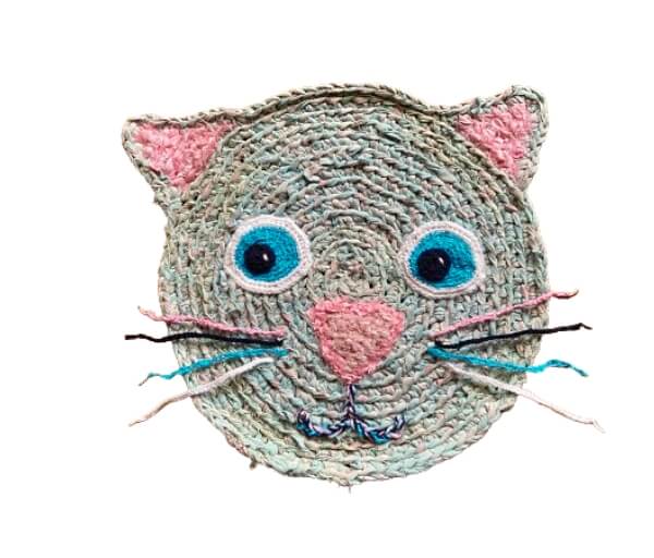 Kattenmatje roze/aqua M GERESERVEERD - Afbeelding 3