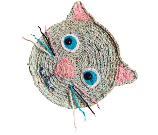 Kattenmatje roze/aqua M GERESERVEERD