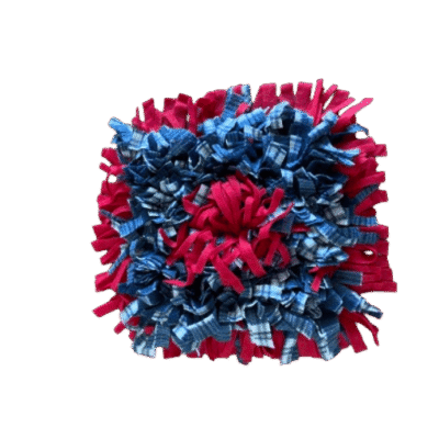 Snuffelmat blauw-wit geruit met rood M