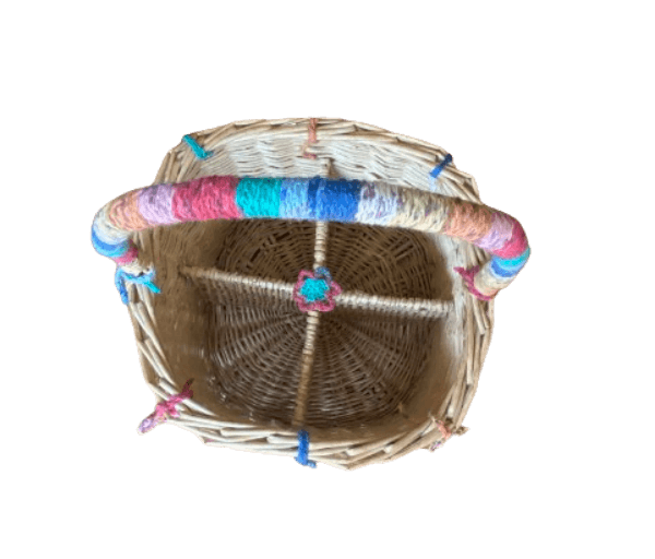 Rieten retro flessenmand met haakwerkjes - Afbeelding 6