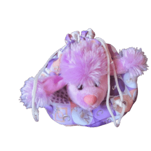 .Buideltje met pluche poedelkopje