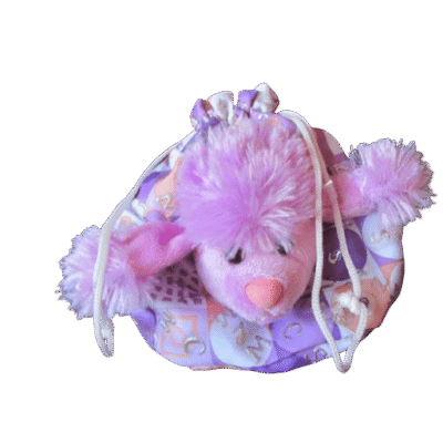 .Buideltje met pluche poedelkopje