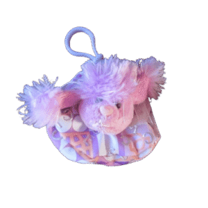 .Portemonnee lila met  pluche beestje