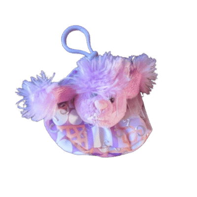 .Portemonnee lila met  pluche beestje
