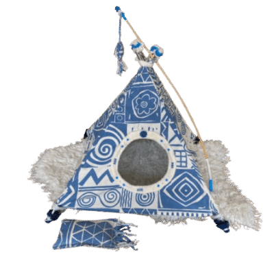 .Tipi blauw A voor kat of klein hondje
