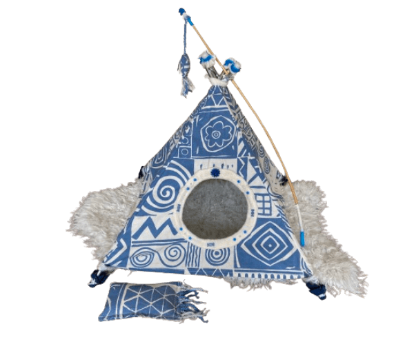 .Tipi blauw A voor kat of klein hondje