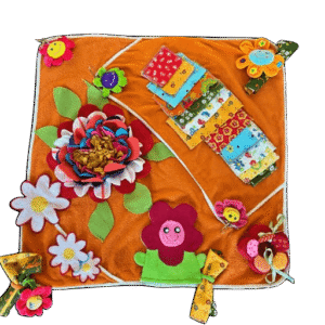 .Snuffelkleed vrolijk gekleurde bloemen