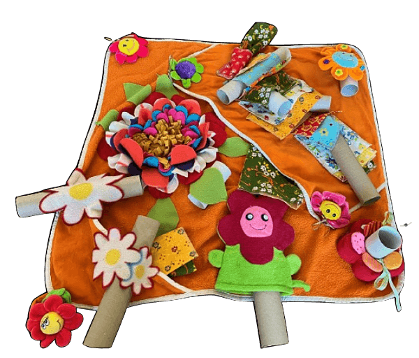 .Snuffelkleed vrolijk gekleurde bloemen - Afbeelding 3