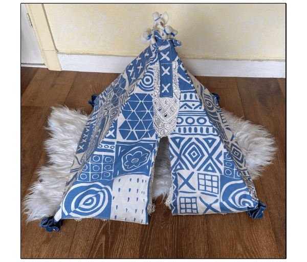 .Tipi blauw B voor kat of klein hondje - Afbeelding 2