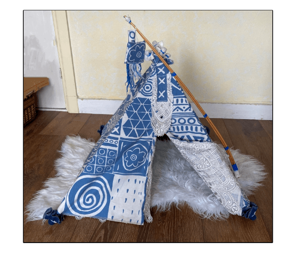 .Tipi blauw B voor kat of klein hondje - Afbeelding 4