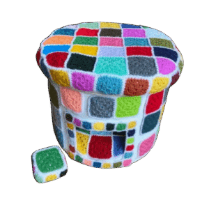 Kattenhutje wit gekleurd XL