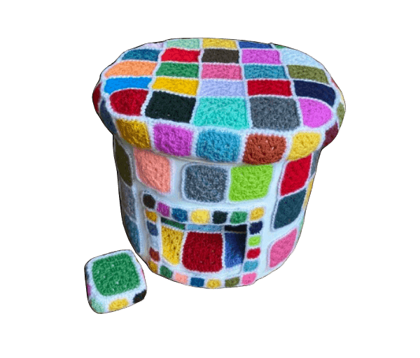 Kattenhutje wit gekleurd XL