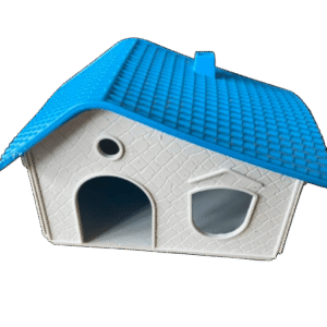 Hamster huisje wit/blauw