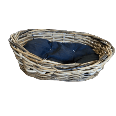 Rieten ovale mandje