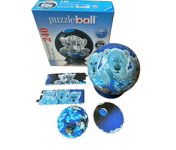 Puzzelbal 3D witte tijgers (270 stukjes) - Afbeelding 3