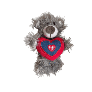 Grijs harig beertje met hartje