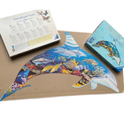 Puzzel silhouet dolfijn (872 stukjes)
