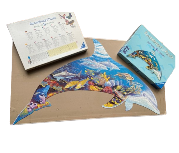 Puzzel silhouet dolfijn (872 stukjes)