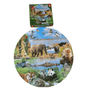 Puzzel rond Fauna collage (723 stukjes)