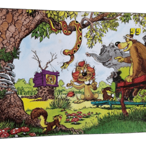 Puzzel “Loeki” de leeuw op t.v. (99 stukjes)