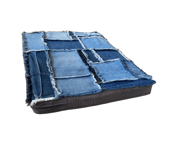 Kussen lapjes stoer spijkerstof - Afbeelding 3