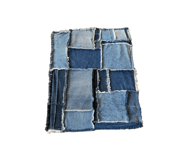 Kussen lapjes stoer spijkerstof - Afbeelding 2