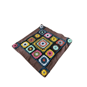 .Kleedje/kussenhoes bruin bloemen herfsttinten